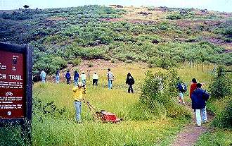 Volunteers working on Stile Ranch Trail